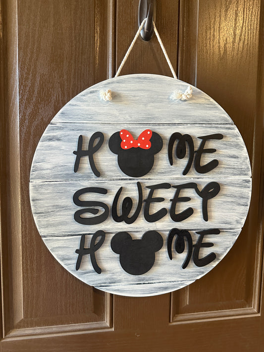Home Sweet Home Mouse Door Round