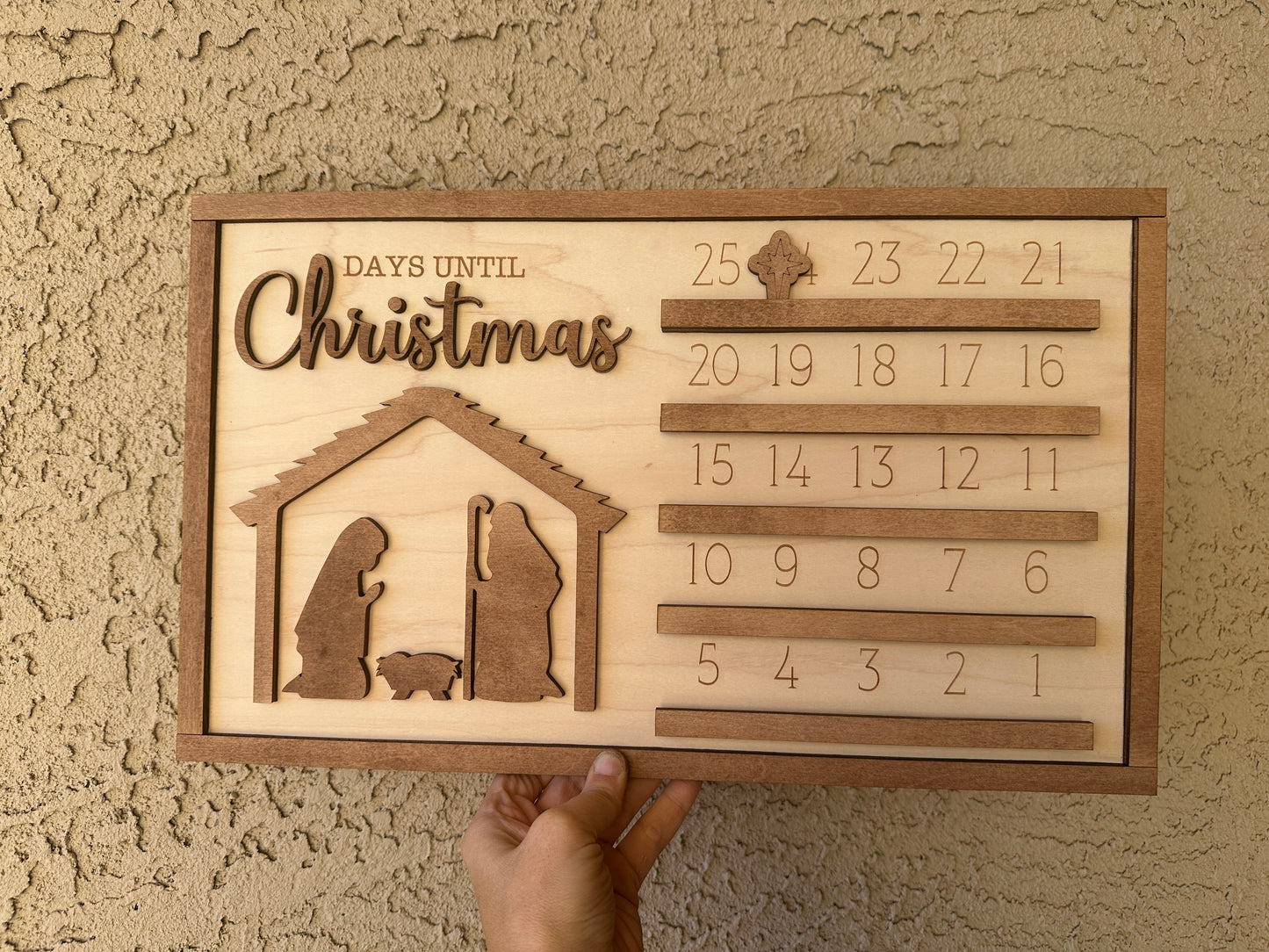 Christmas Nativity Countdown Sign
