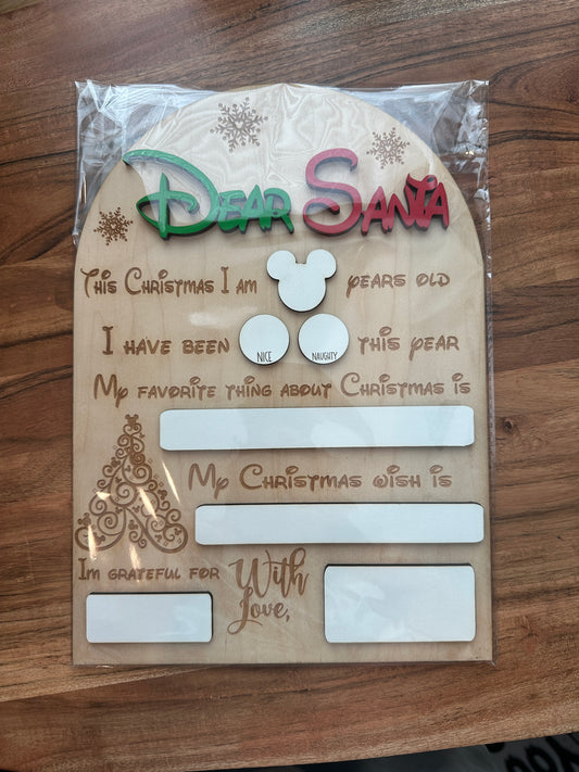 Dear Santa Reusable Letter Mouse