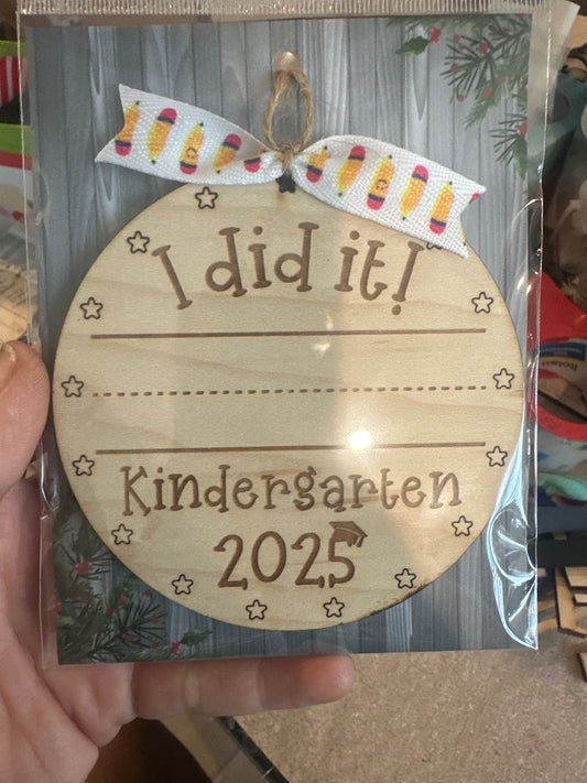 I did it school ornament keepsake