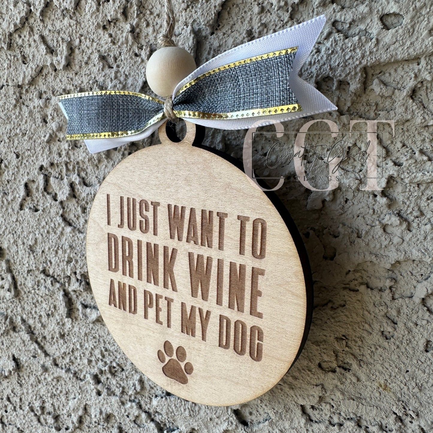 Dog Wine Ornament