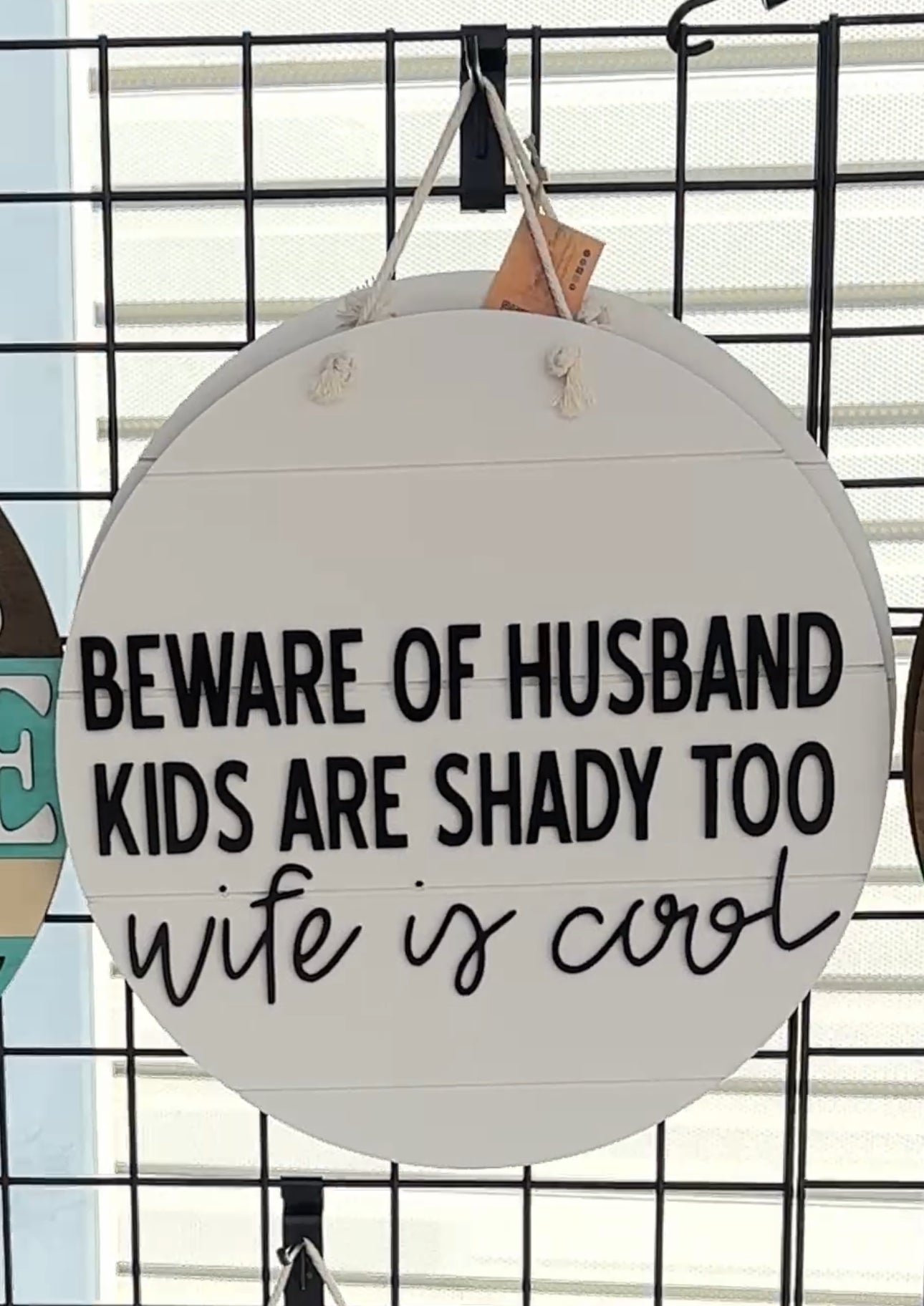 Beware of Husband Door Round
