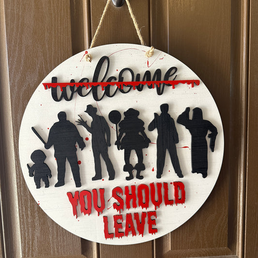 You Should Leave Horror Door Round