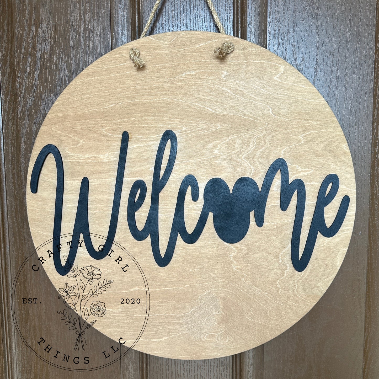 Welcome mouse door round