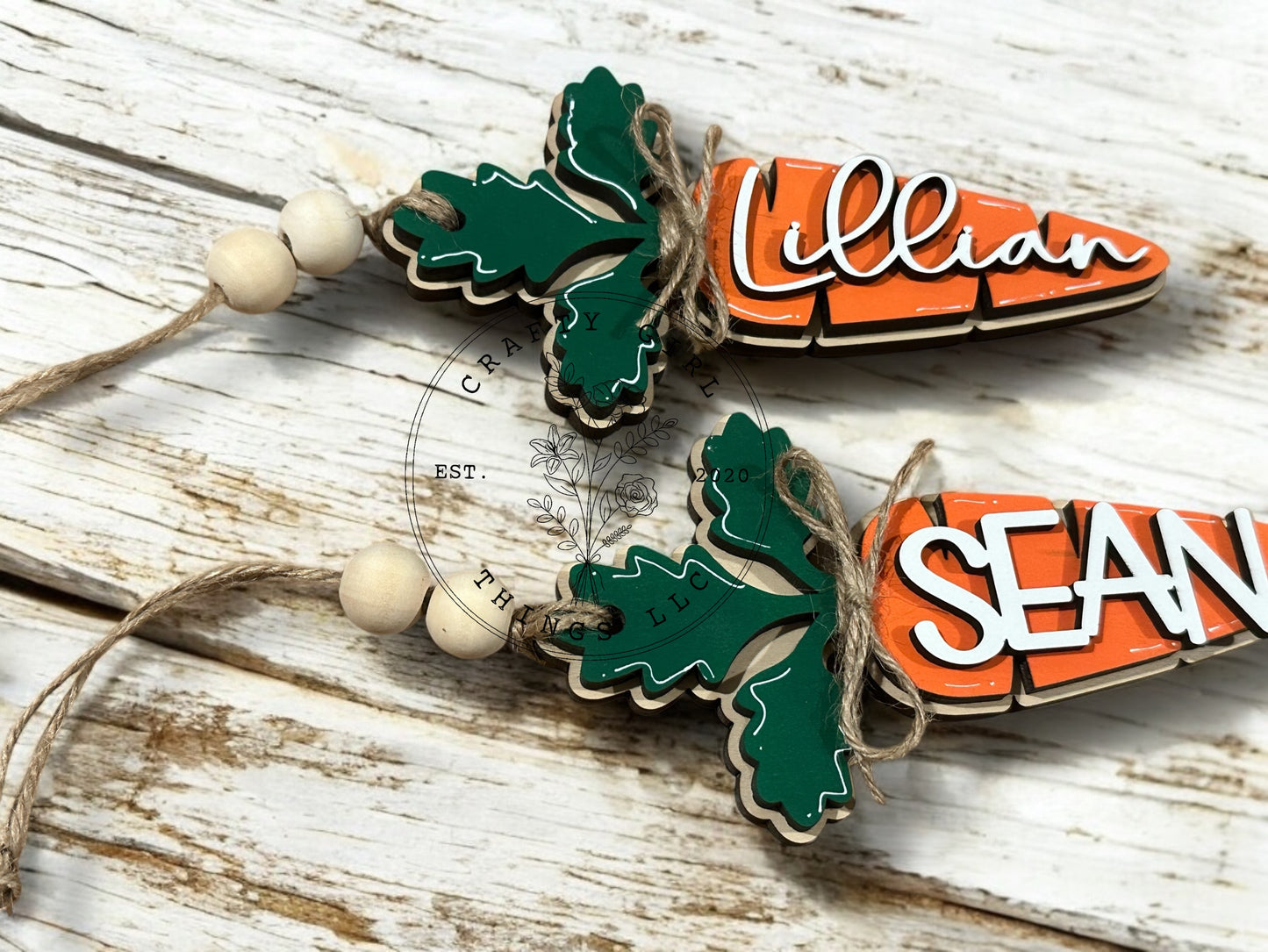 Carrot Easter Basket Tag