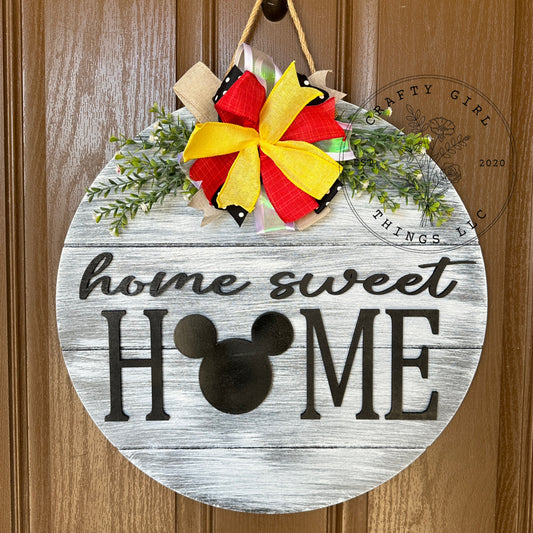 Home Sweet HOME Mouse Door Round