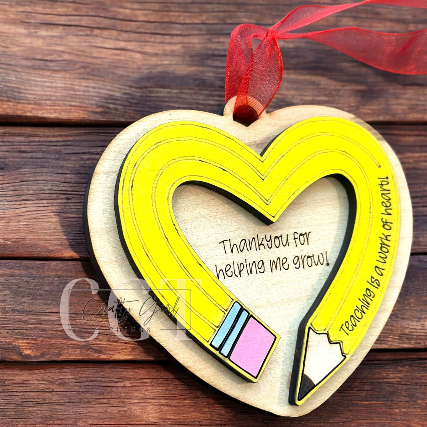 Pencil Heart Ornament