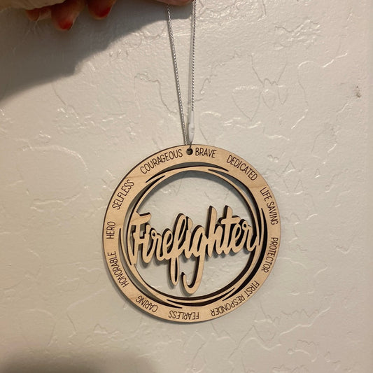 Firefighter Circle Ornament