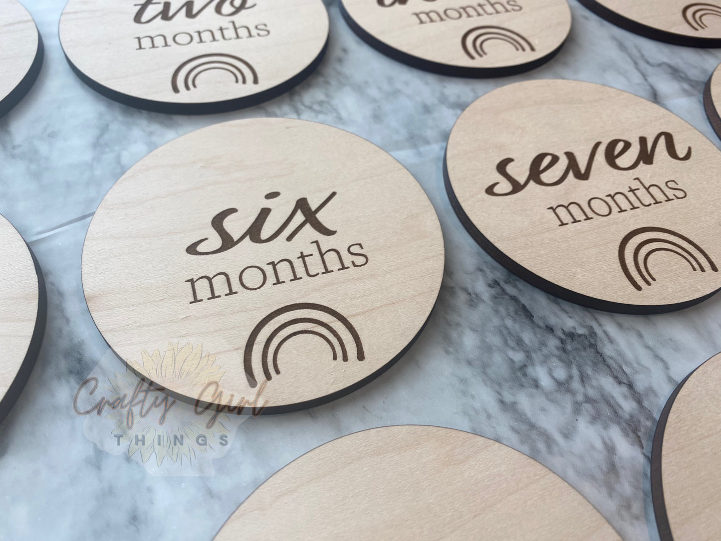 Boho Rainbow Milestone Markers