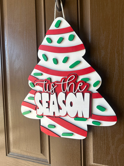 Cake Tis The Season Door Round
