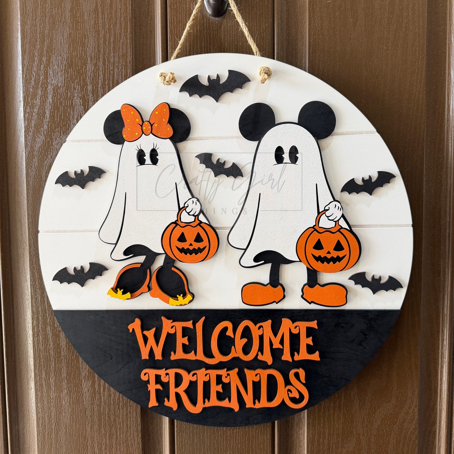 Welcome Friends MM Ghost Door Round