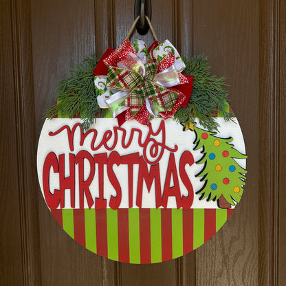 Merry Christmas WHO Door Round