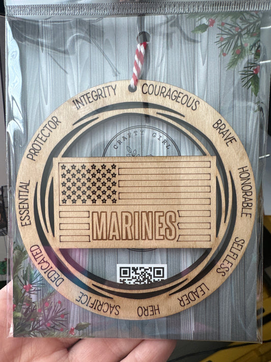 Military ornament (Marines, Army, Coast Guard, Air Force, Navy)