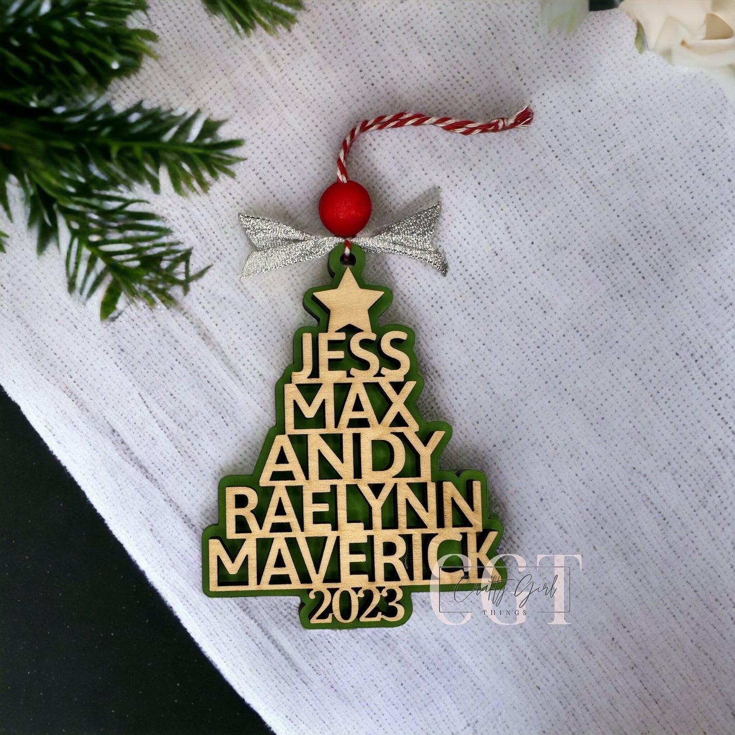 Custom Christmas tree ornament