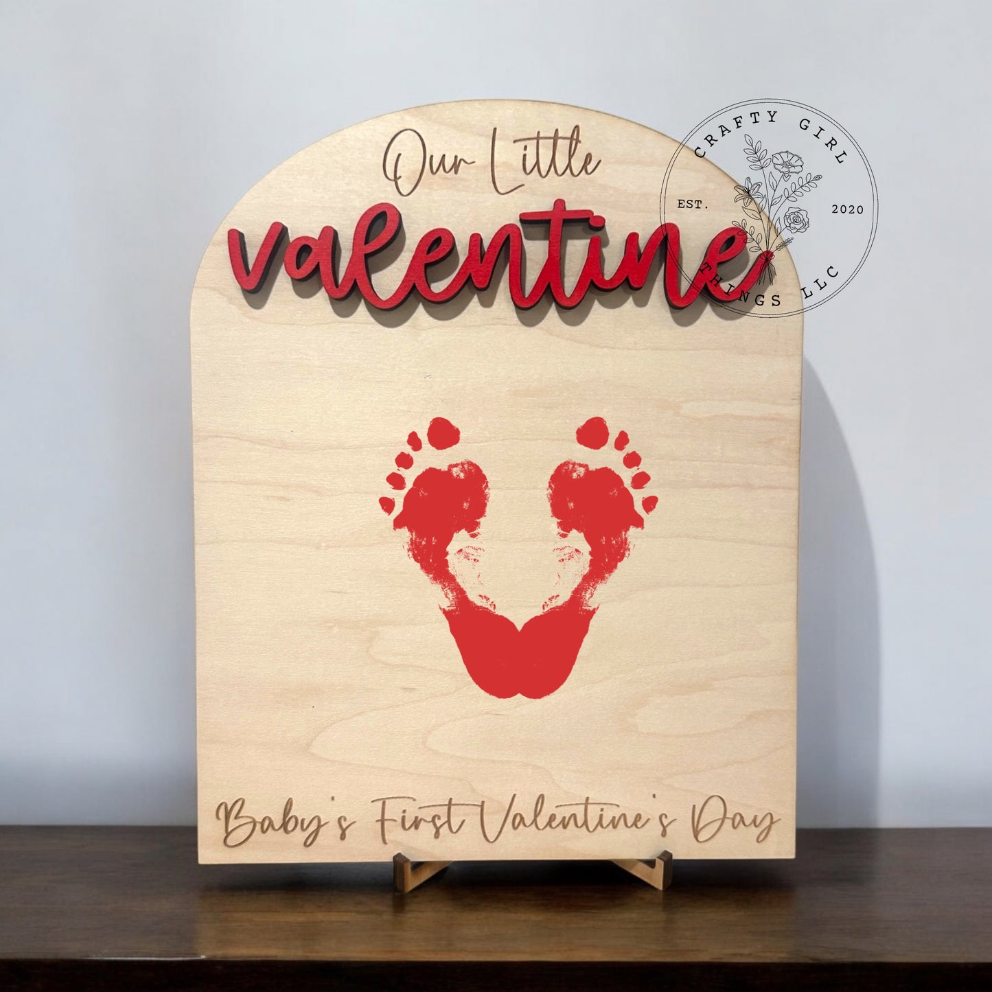 Valentine Footprint Sign