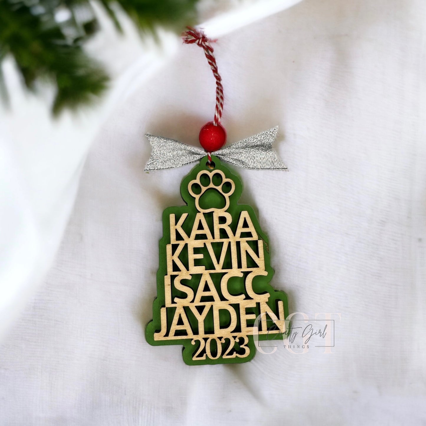 Custom Christmas tree ornament