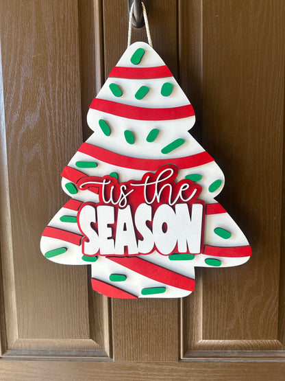 Cake Tis The Season Door Round
