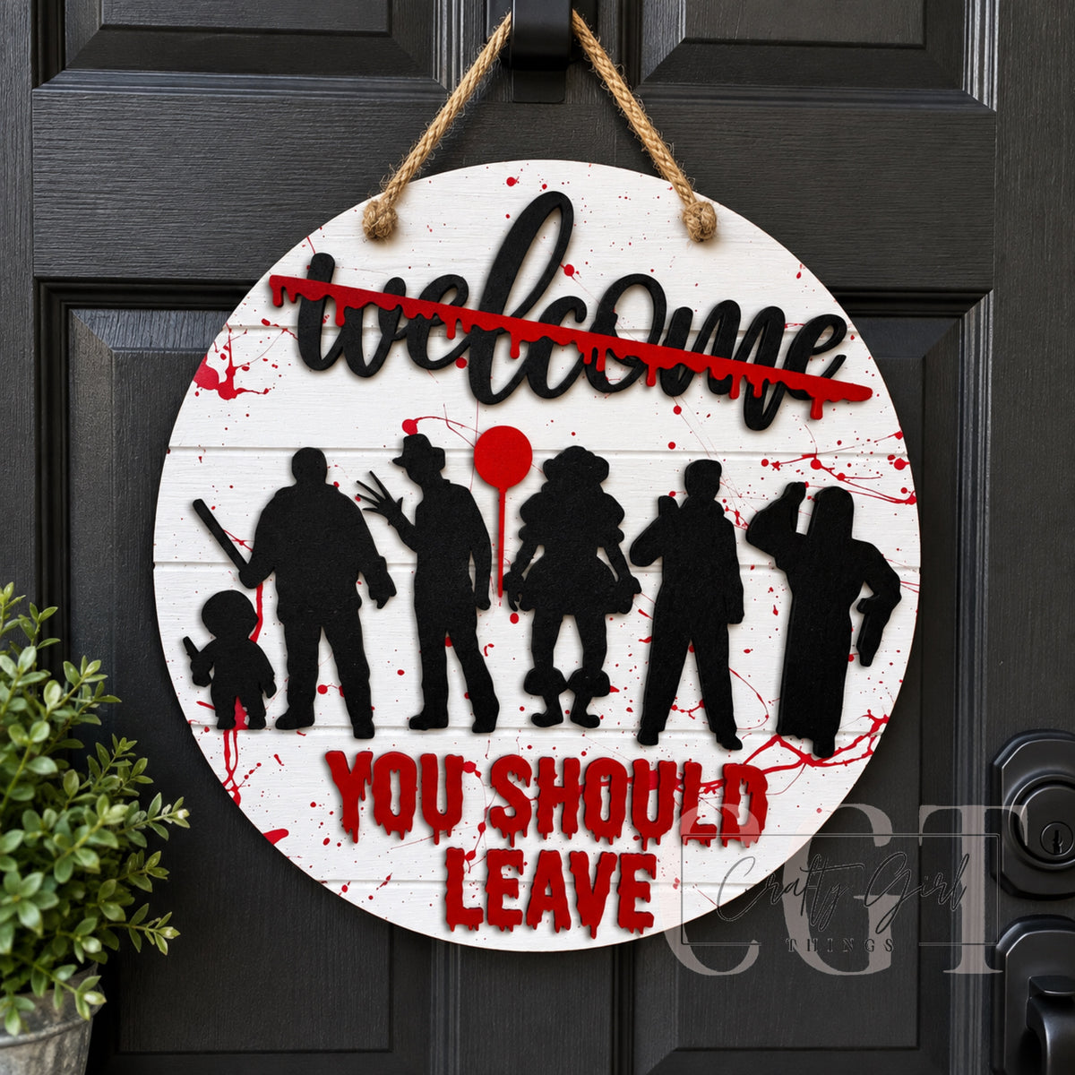 You Should Leave Horror Door Round