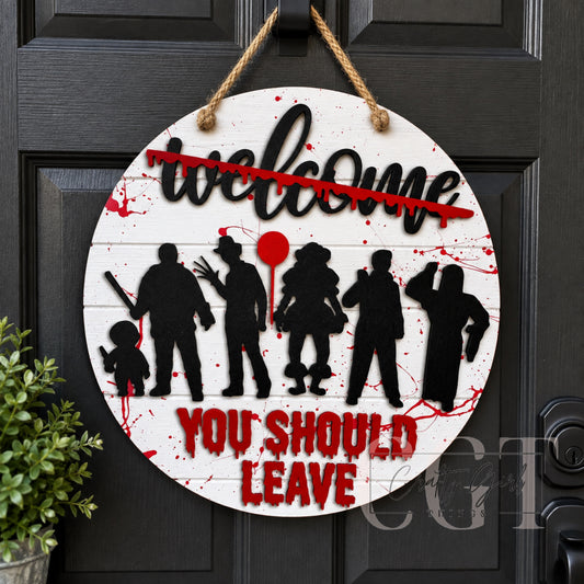You Should Leave Horror Door Round