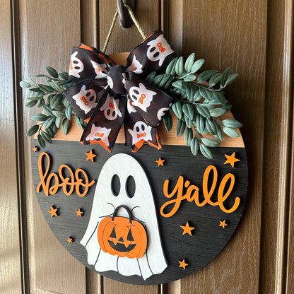 Boo Yall Ghost Door Round