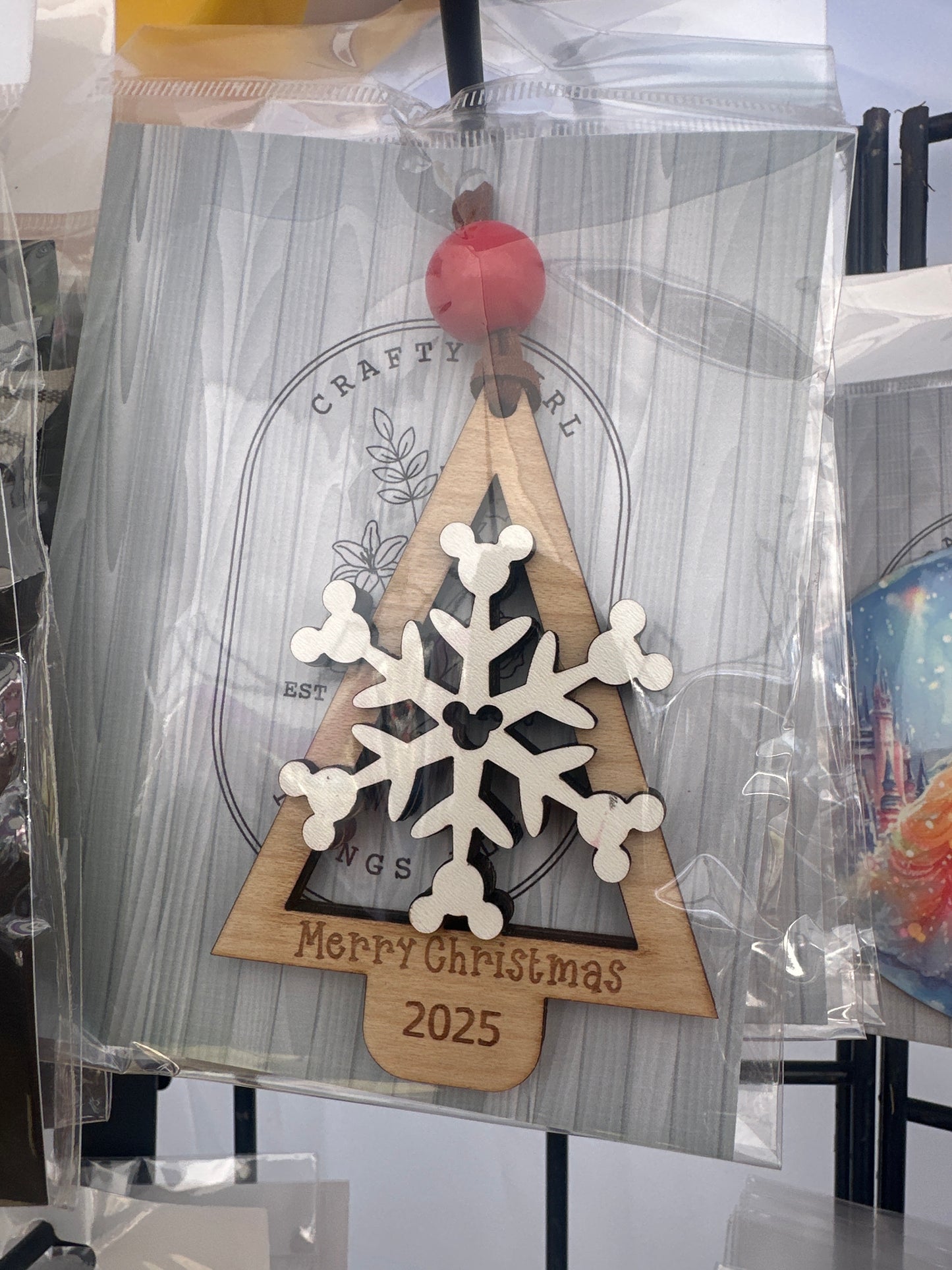 Mouse Snowflake Tree Ornament