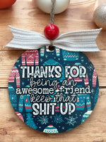 Awesome Friend sub ornament