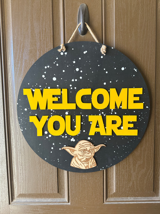 Welcome You Are Door Round