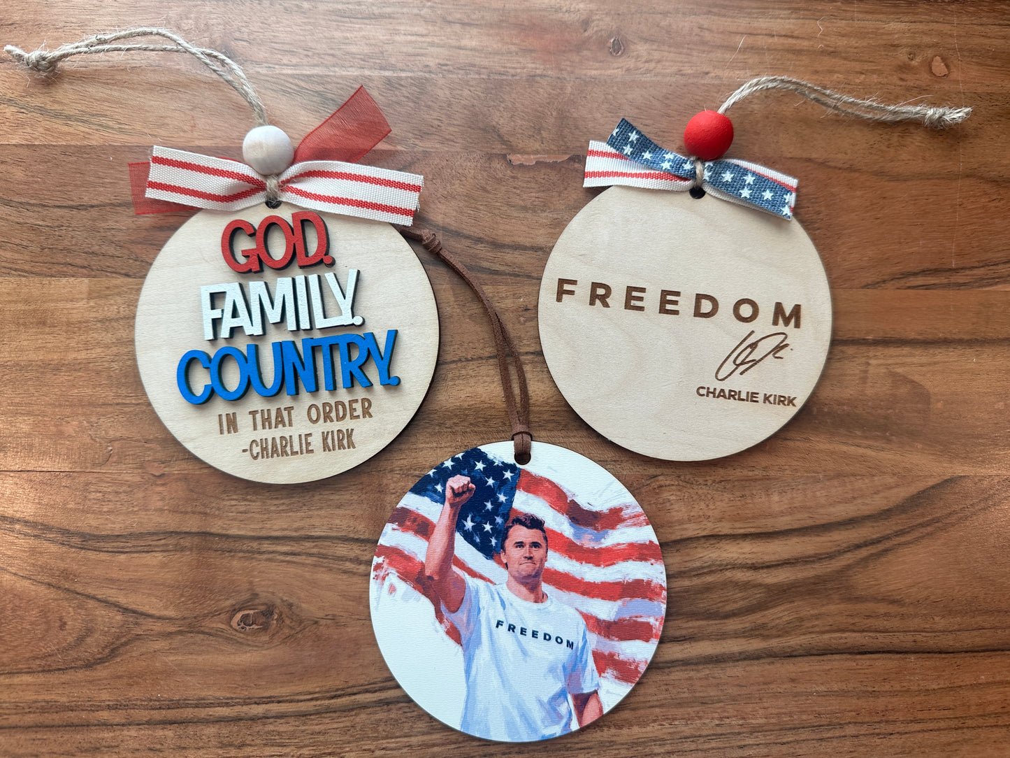 Charlie Kirk Ornament