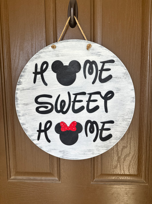 Home Sweet Home Mouse Door Round