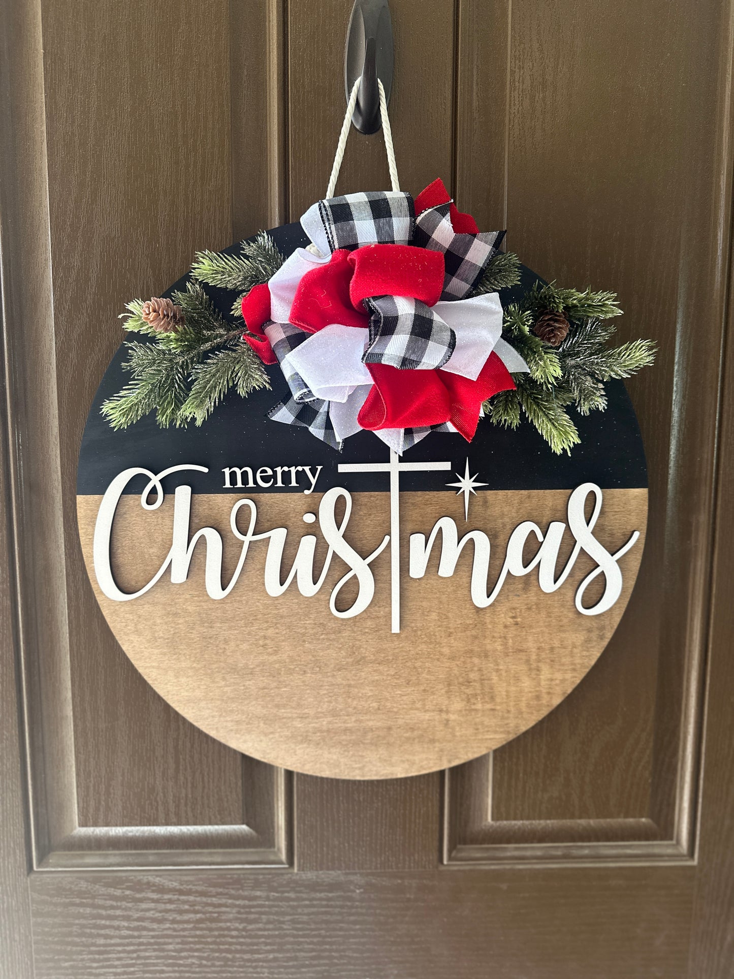 Merry ChrisTmas Door Round