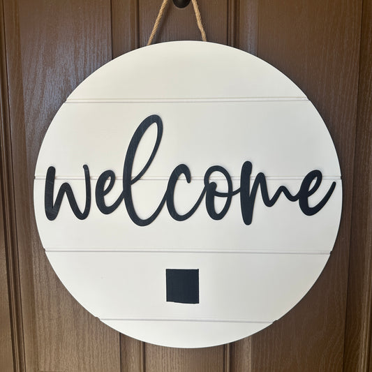 Welcome Interchangeable Door Round