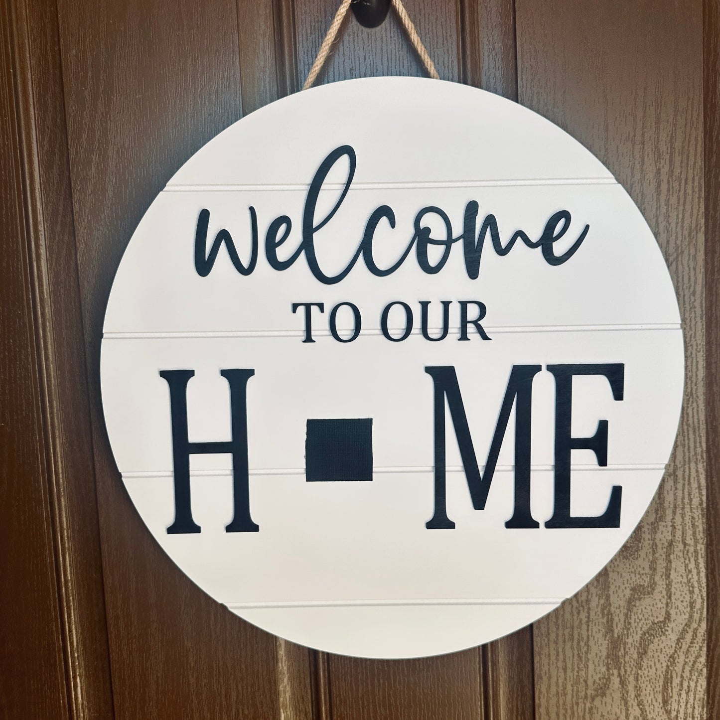Welcome To Our Home Interchangeable Door Round