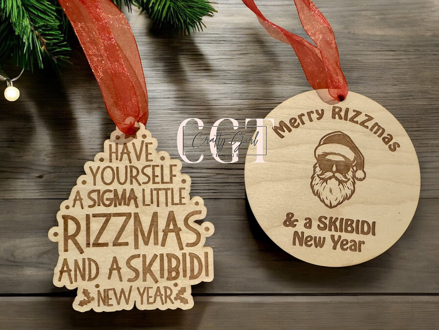 Skibidi RIZZmas Ornament