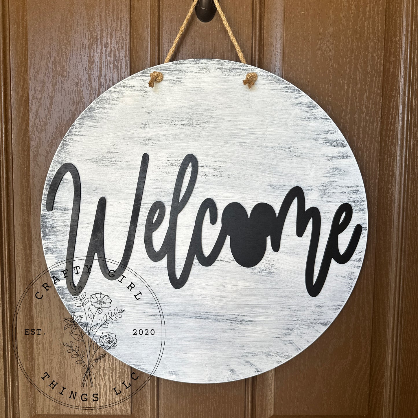 Welcome mouse door round