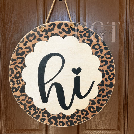 Hi Leopard Door Round
