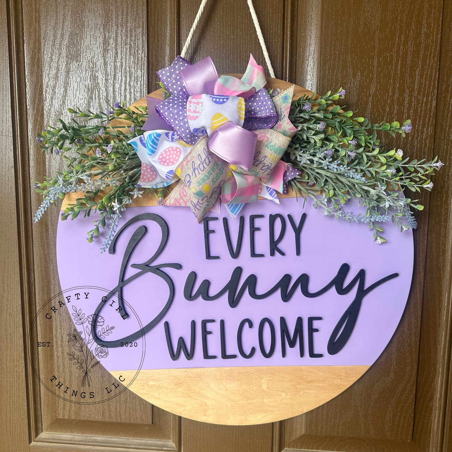 Every Bunny Welcome Door Round