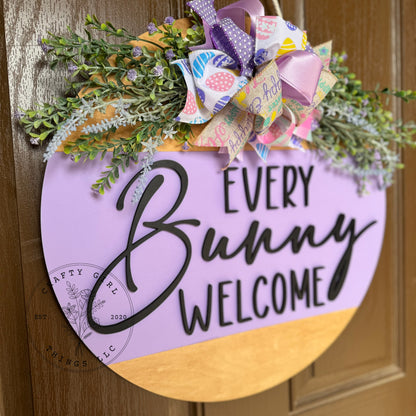 Every Bunny Welcome Door Round