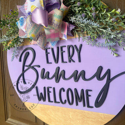 Every Bunny Welcome Door Round