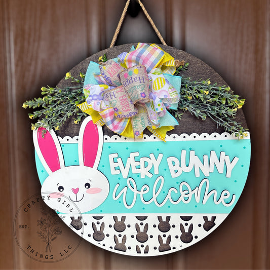 Every Bunny Welcome Door Round