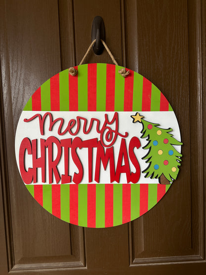 Merry Christmas WHO Door Round