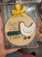 Chicken it twice ornament