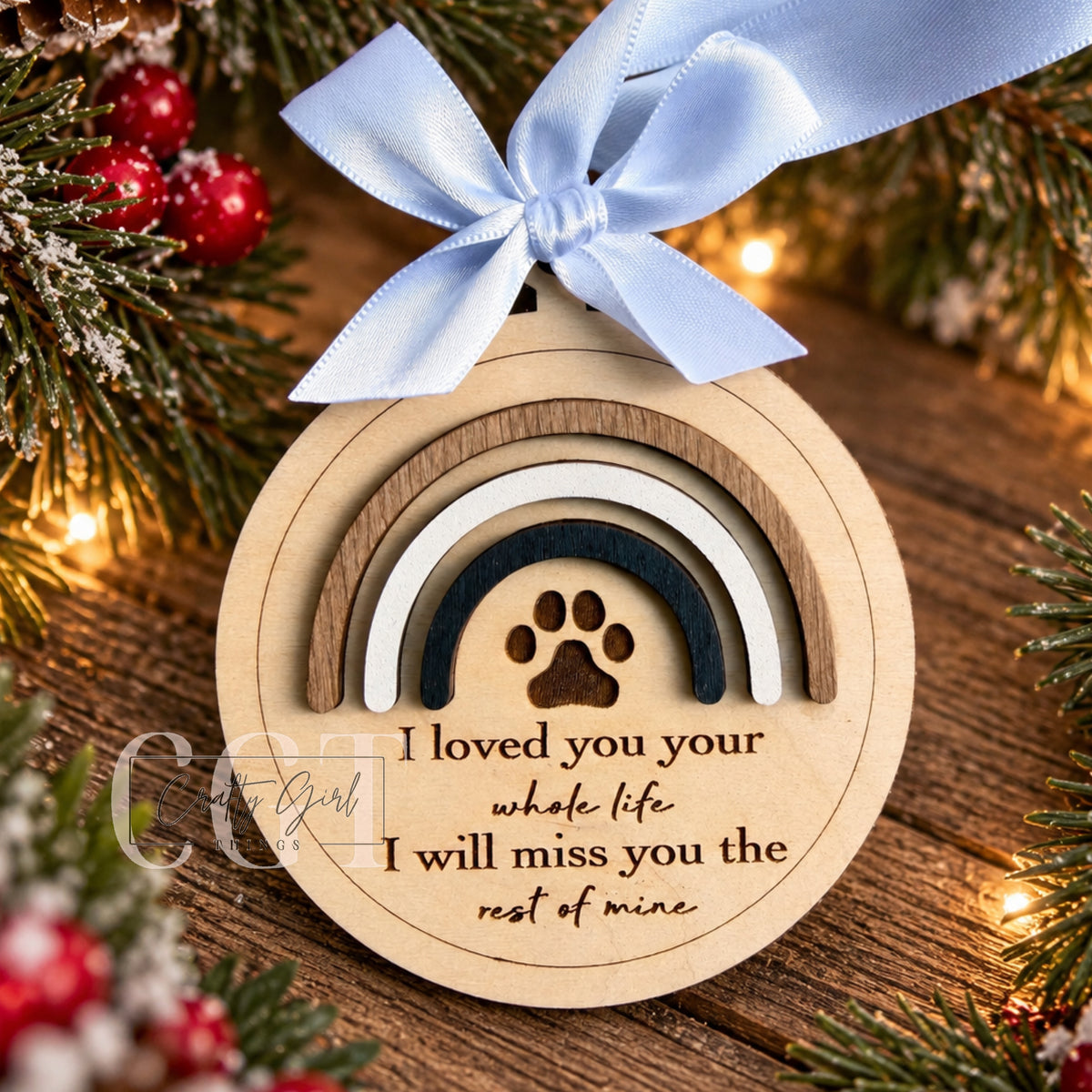 Pawprint Rainbow Ornament