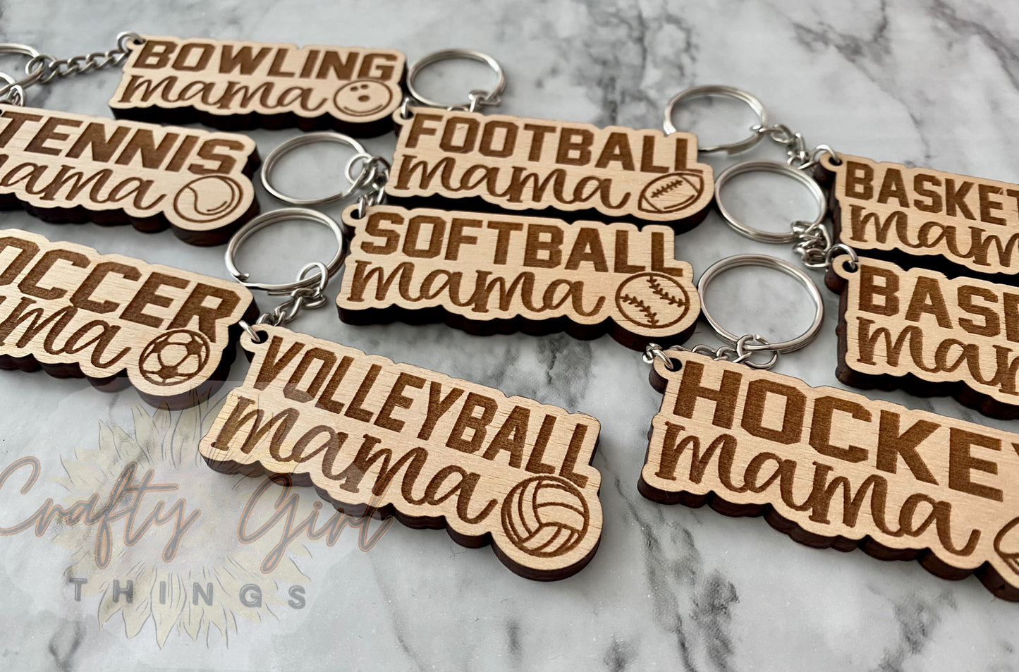 Sports Mama Cloud Keychain