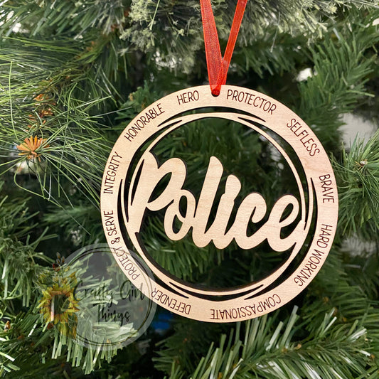 Police Circle Ornament