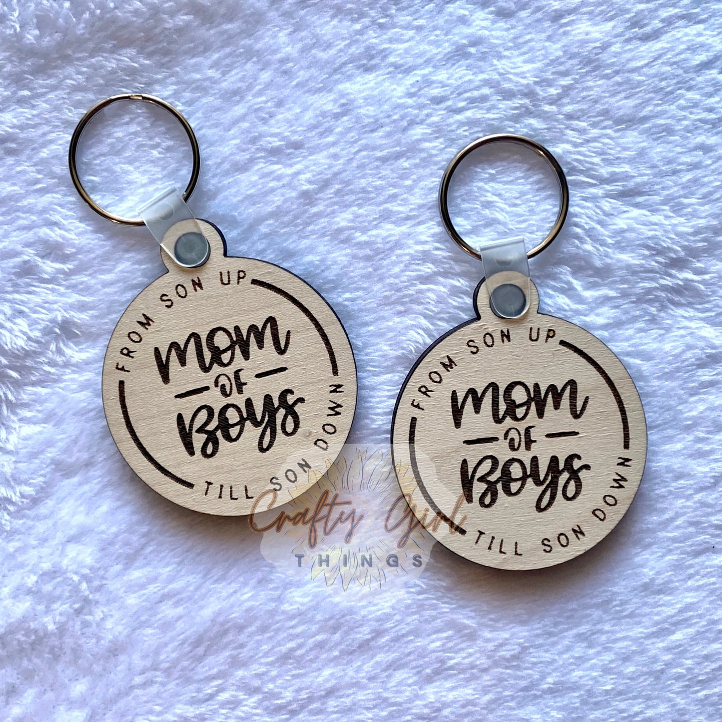 Mom Of Boys Keychains