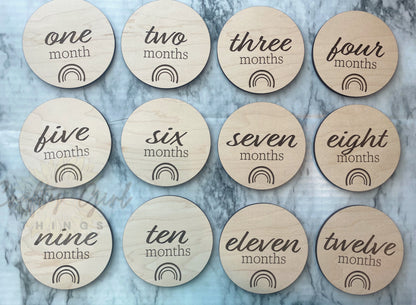 Boho Rainbow Milestone Markers