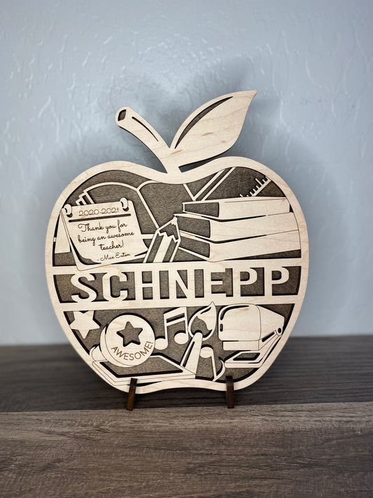 Teacher Apple Sign