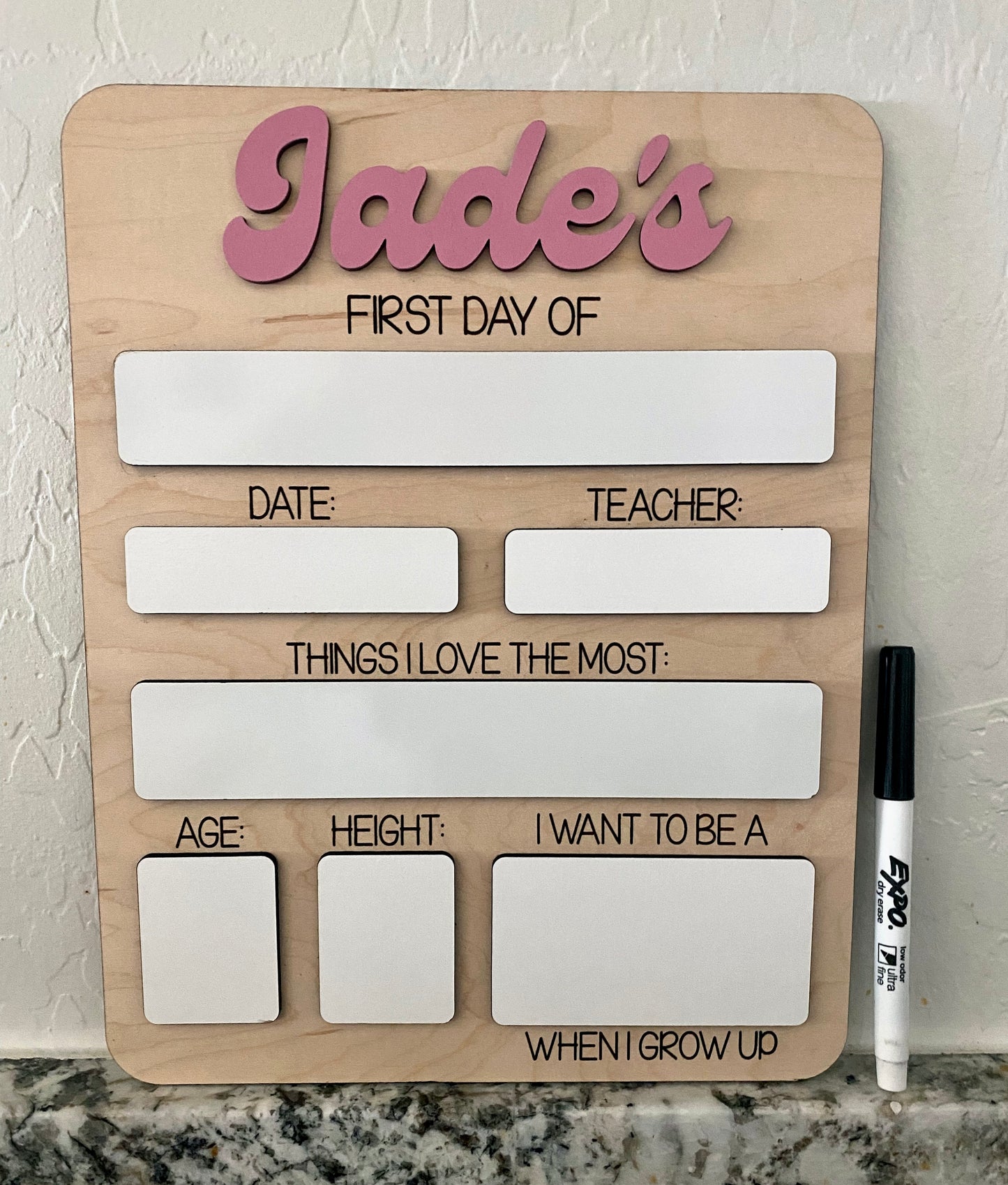 Dry Erase Back To School