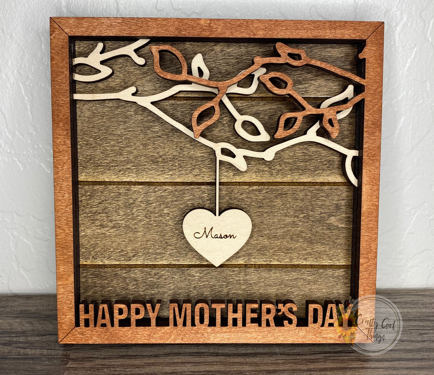 Tree Hanging Hearts Sign