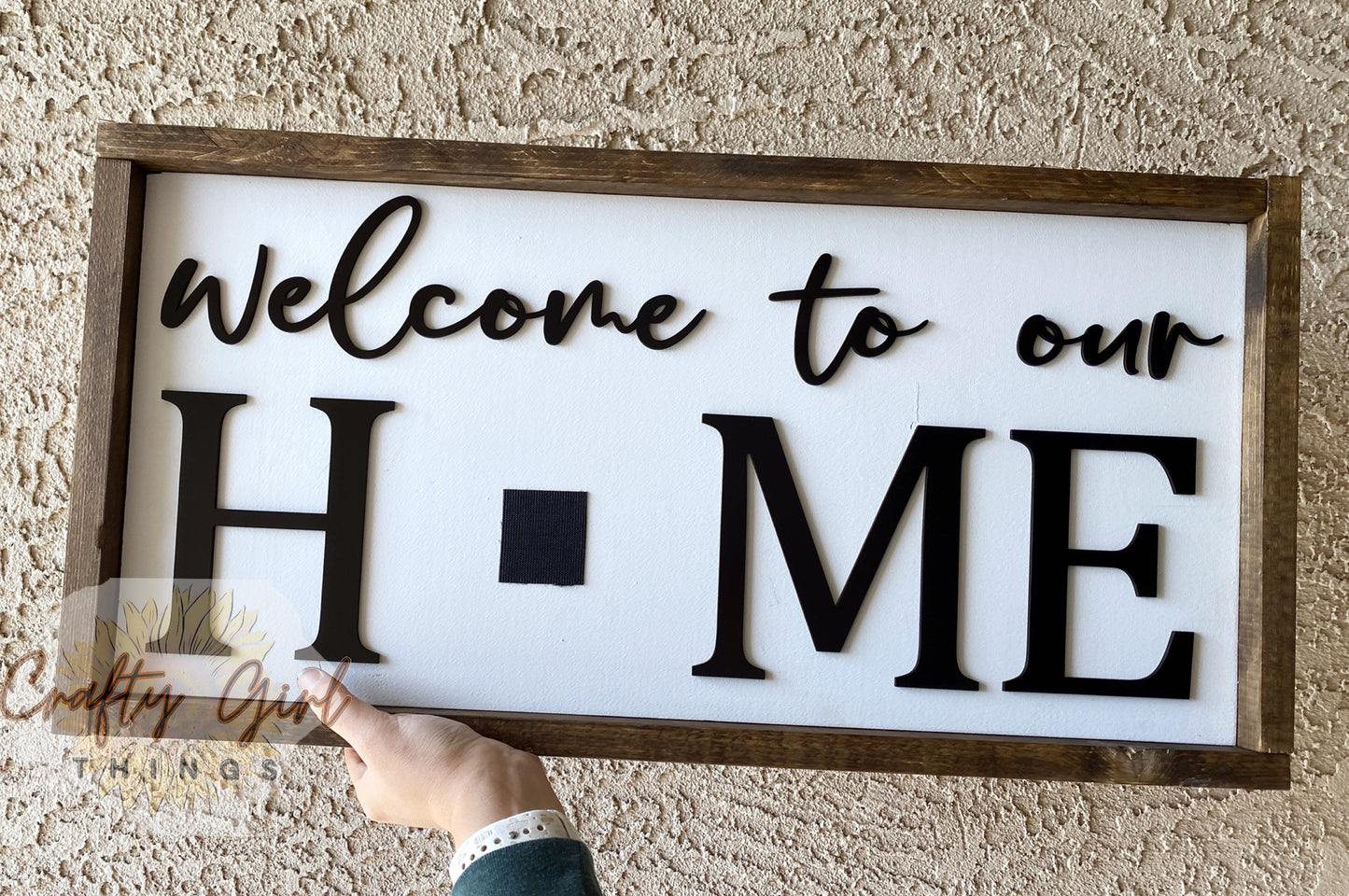 Welcome to our home interchangeable sign